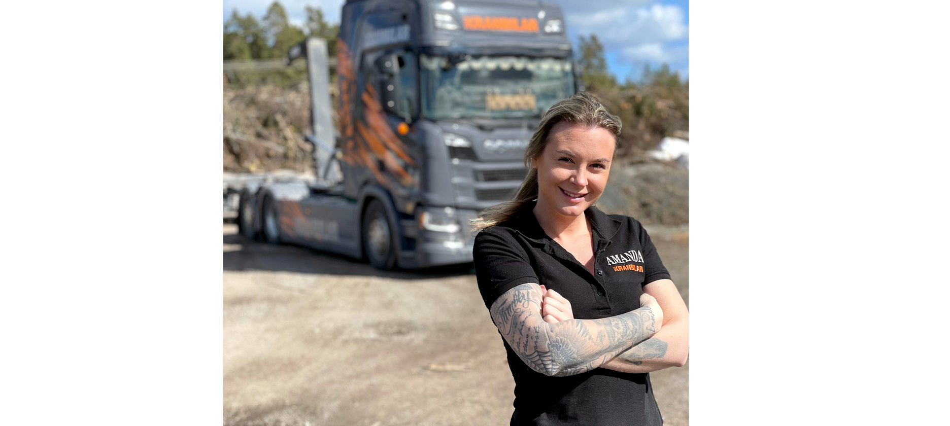 Amanda Lagerstrand Borg, lastbilschaufför